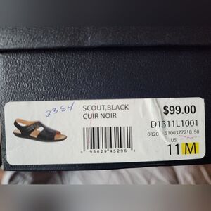 Naturalizer Black Leather Sandals Size 11